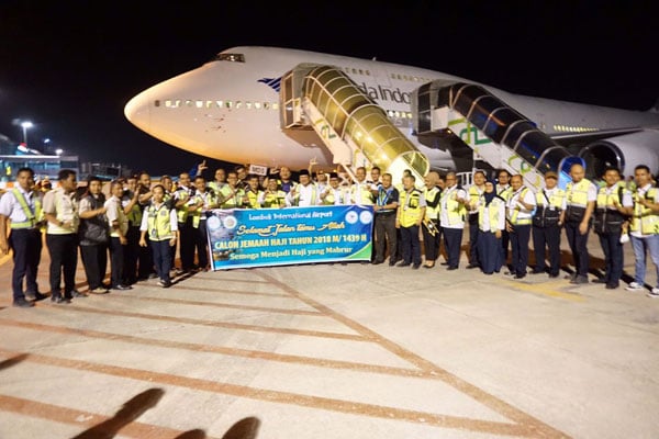  Kloter Pertama Haji 1939 H/2018 NTB Diberangkatkan Dari Lombok International Airport