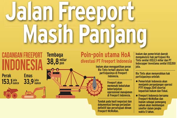  Perjalanan Divestasi 51% Saham Freeport Masih Panjang