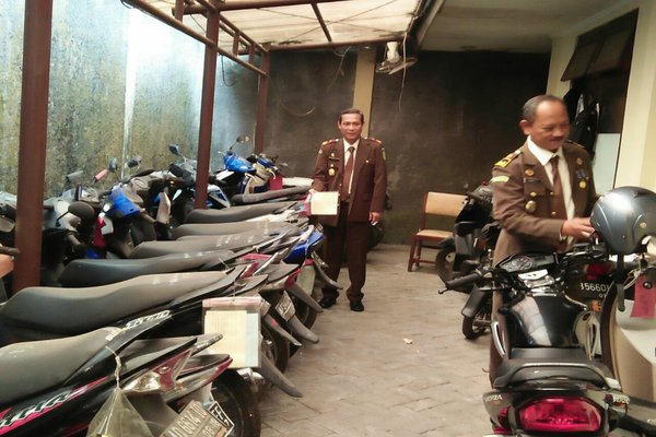  Puluhan Motor di Kejari Sleman Belum Diambil Pemiliknya