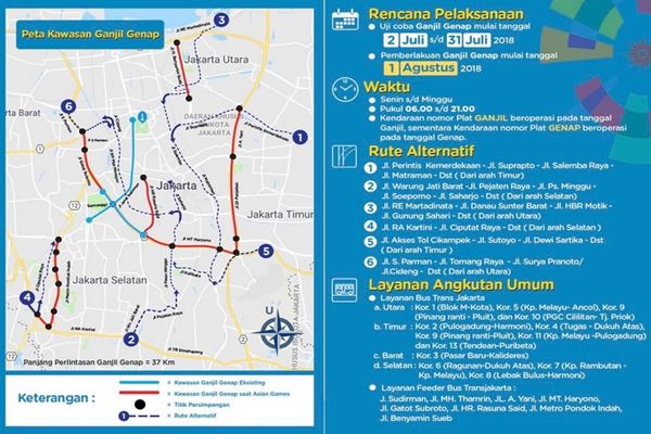  Ingat! Mulai 1 Agustus  Polisi Tindak Pelanggar Kawasan Ganjil-Genap