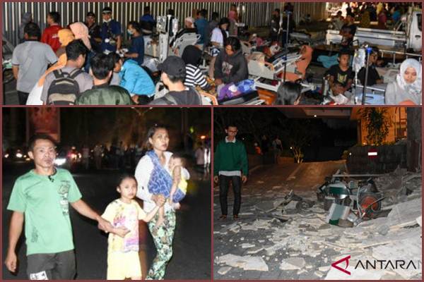  Gempa Lombok: Sekeluarga Tertimbun Beton, Meninggal Berpelukan
