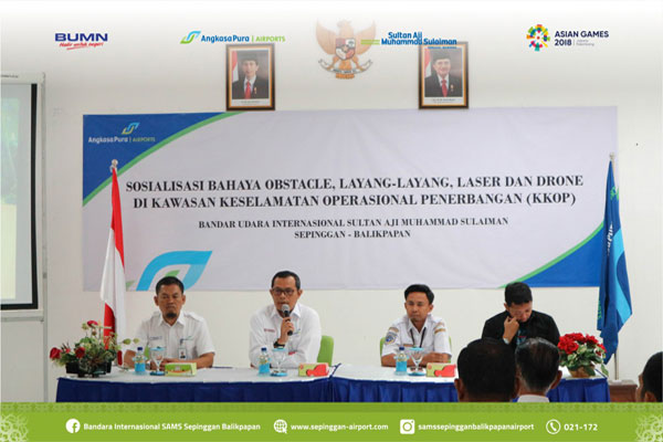  PT Angkasa Pura I (Persero) Bandara SAMS Sepinggan Balikpapan Gelar Sosialisasi Keselamatan Penerbangan