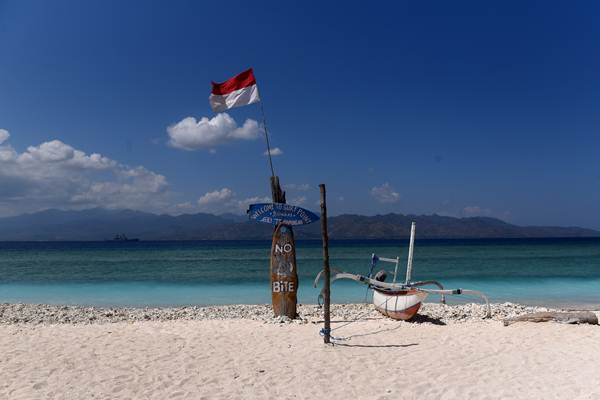  Pulau Gili Trawangan Sepi Pascagempa