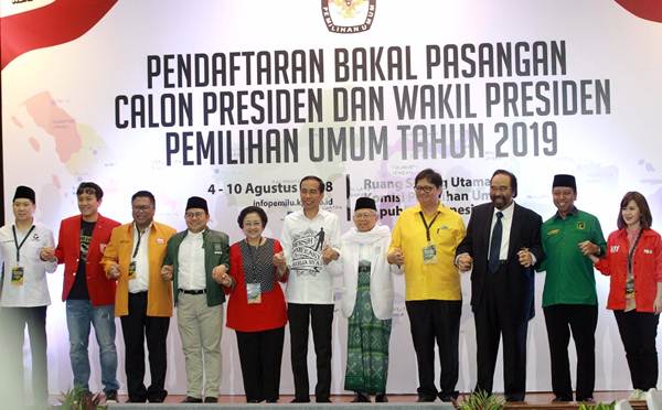  Pasangan Jokowi dan Ma\'ruf Amin Daftar ke KPU