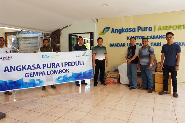  Bandara El Tari Sampaikan Bantuan Ke Lokasi Korban Gempa Lombok