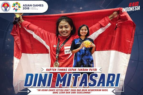  Asian Games 2018, Prajurit AD jadi Ujung Tombak Sepak Takraw