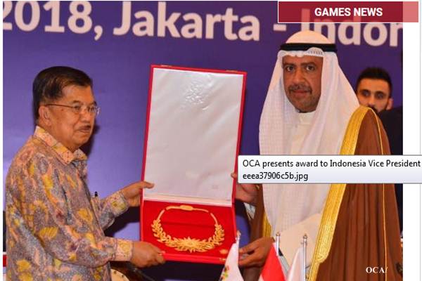  Asian Games 2018: Jusuf Kalla Dapat Acungan Jempol dari Dewan Olimpiade Asia