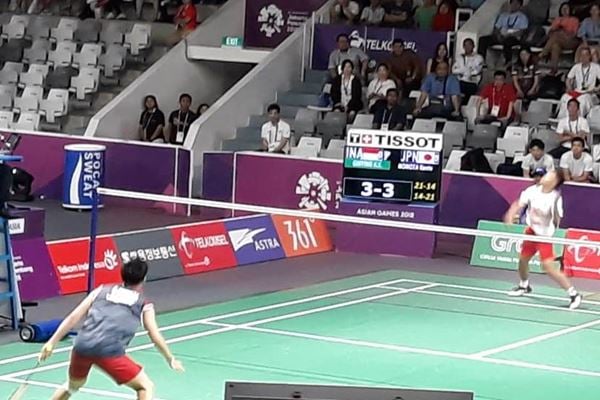  Bulu Tangkis Beregu Putra Indonesia Tertinggal 0-1 dari Jepang