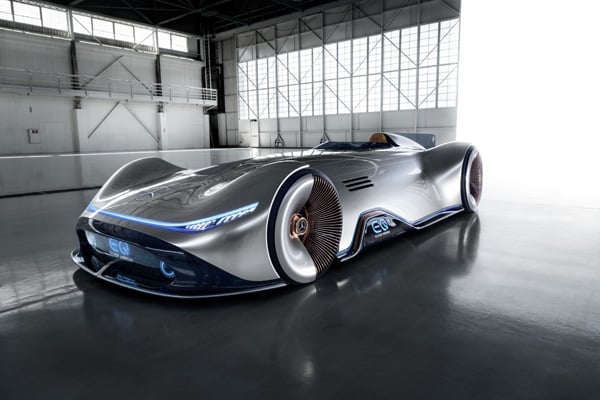  World Première di Monterey, Ini Tampilan Mercedes-Benz Vision EQ Silver Arrow