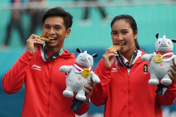  Rebut Emas, Aldila/Christopher Akhiri Puasa Gelar Tenis Indonesia di Asian Games