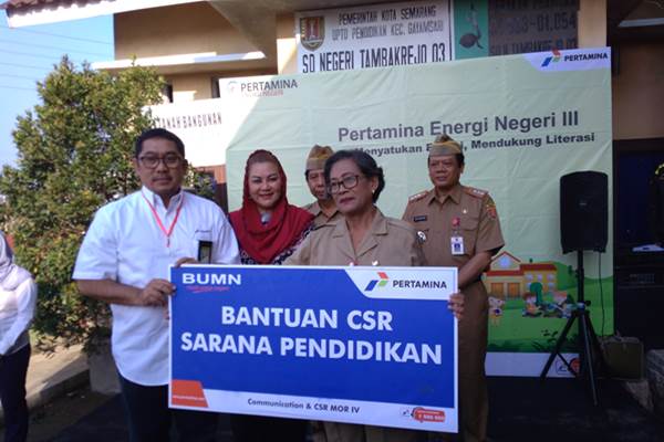  PT Pertamina MOR IV Bantu 7 Sekolah Dasar di Semarang