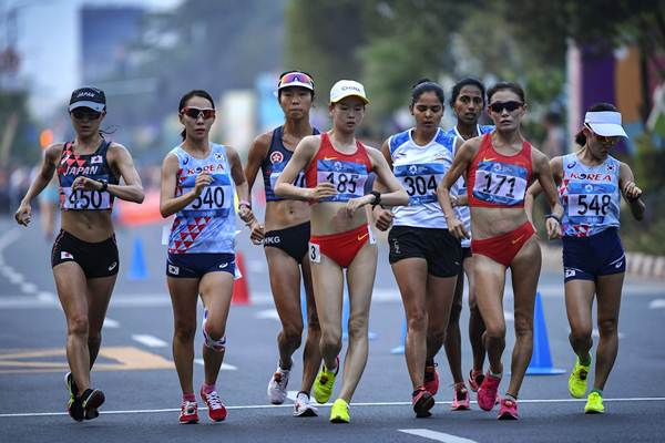  Menonton Aksi Atlet Jalan Cepat Putri Asian Games 2018