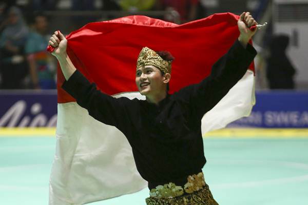  Sugianto Raih Emas Tunggal Putra Pencak Silat Seni Asian Games 2018