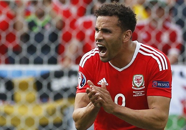 Hal Robson-Kanu ketika membela Wales di Euro 2016./Reuters