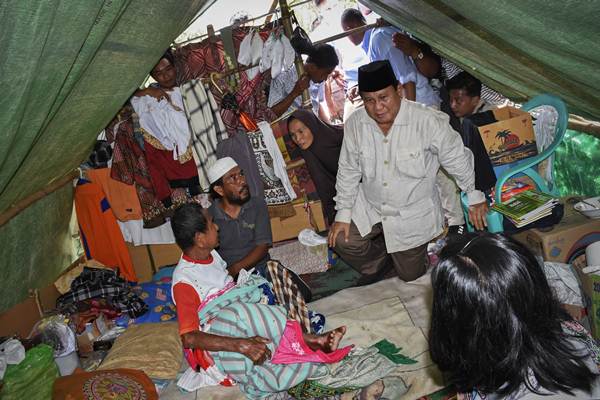  Ditemani Titiek Soeharto, Prabowo Kunjungi Korban Gempa Lombok