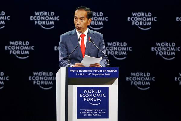  Presiden Jokowi Berbicara pada Forum Ekonomi Dunia Asean