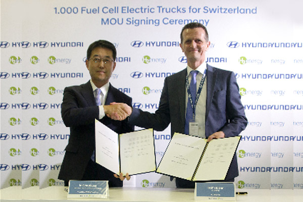  Hyundai & H2E Kolaborasi Pasok 1.000 Truk Listrik Hidrogen ke Pasar Swiss