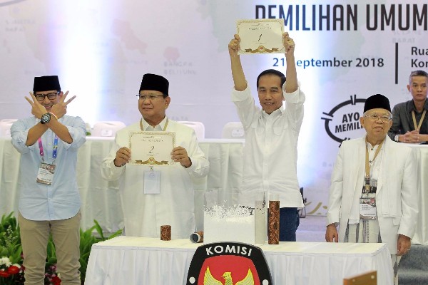  Sah, Jokowi-Ma\'ruf Nomor Urut 1, Prabowo-Sandi Nomor 2