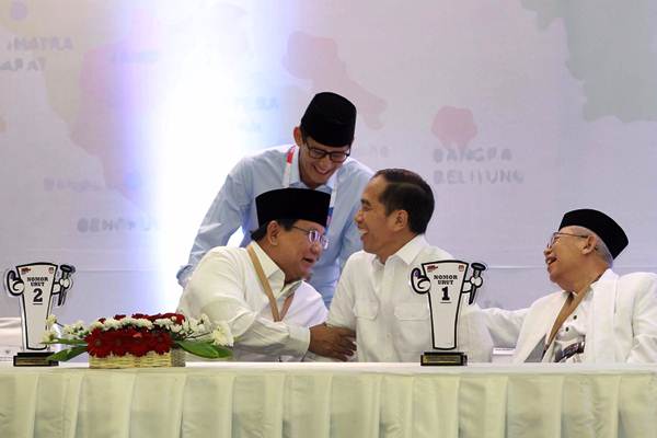  Keakraban Pasangan Capres Jokowi dan Prabowo di KPU