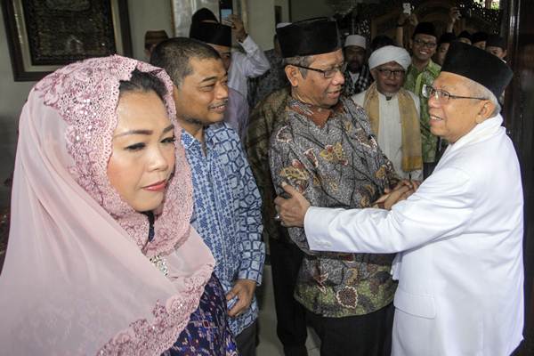  Ma\'ruf Amin dan Mahfud MD Bertemu di Kediaman Keluarga Gus Dur