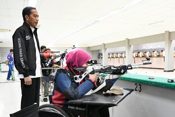  Presiden Jokowi Tinjau Pelatnas Asian Para Games 2018