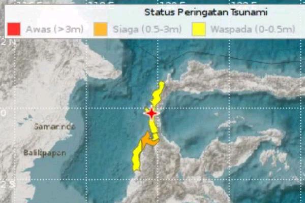  Gempa Besar Guncang Sulteng, Peringatan Dini Tsunami