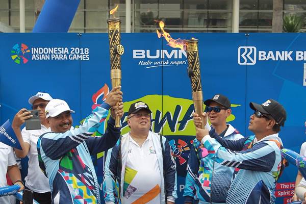  Pawai Obor Asian Para Games 2018 di Jakarta