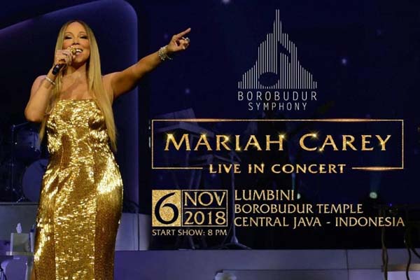  Borobudur Symphony Hadirkan Mariah Carey, Tiket Sudah Terjual 85%