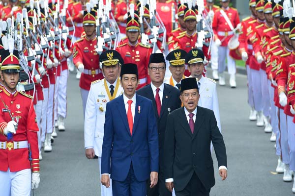 Suasana pelantikan gubernur dan wakil gubernur Sumsel 2018--2023 di Istana Negara/Istimewa