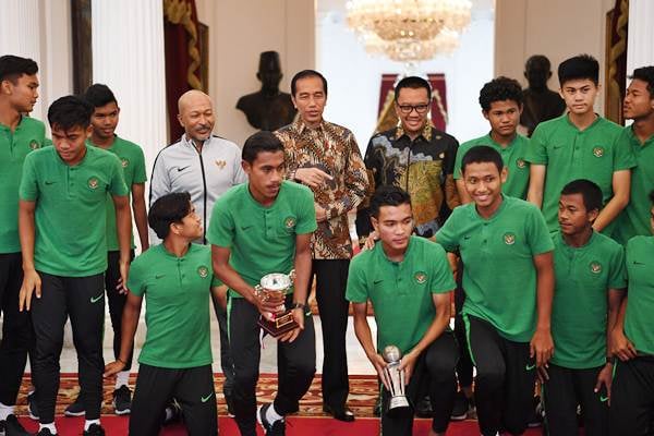  Presiden Jokowi Terima Pemain Timnas U-16