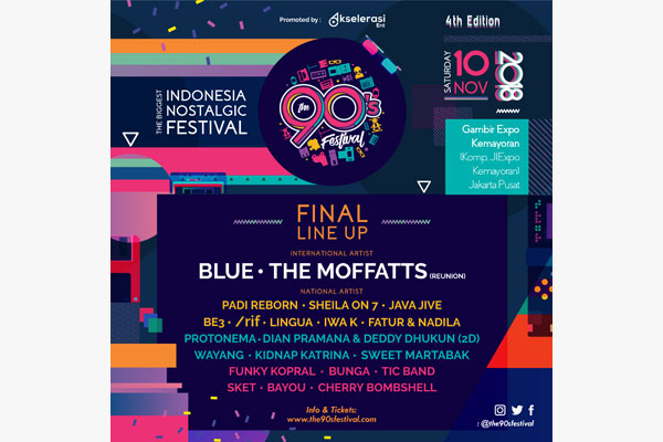  The 4th Edition The 90’s FESTIVAL, Sajian Komplit Nuansa 90an Yang Tak Luput Di Kenang