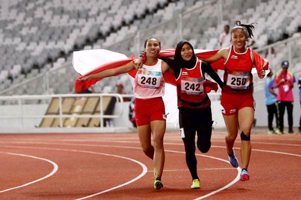  Indonesia Sapu Bersih Nomor Lari 100 Meter Putri T13