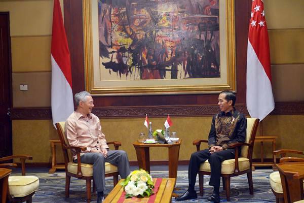  Presiden Jokowi Bertemu PM Singapura Lee Hsien Loong