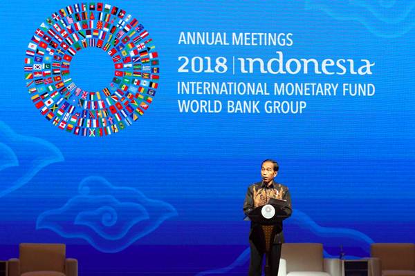  Jokowi Ajak Delegasi IMF-World Bank Berbahagia di Indonesia