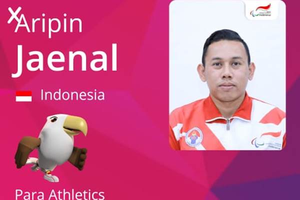 Jaenal Aripin menyumbangkan medali perak ke 12 dari cabang para atletik./Bisnis-Nur Faiza