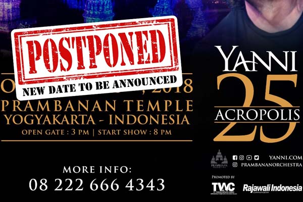  Konser Yanni Ditunda, Promotor Siap Refund Tiket