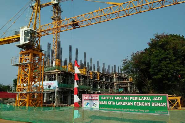 Konstruksi Bangunan Hunian Dp 0 Rupiah, Klapa Village di Jakarta Timur/Dian Asmita Aisyah