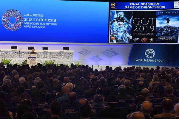  PIDATO JOKOWI DALAM PERTEMUAN TAHUNAN IMF-WBG 2018 : Bersatu Hadapi Ancaman Krisis