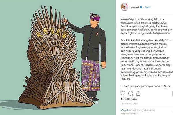  Ilustrasi Jokowi dan Iron Throne di ‘Game of Thrones’
