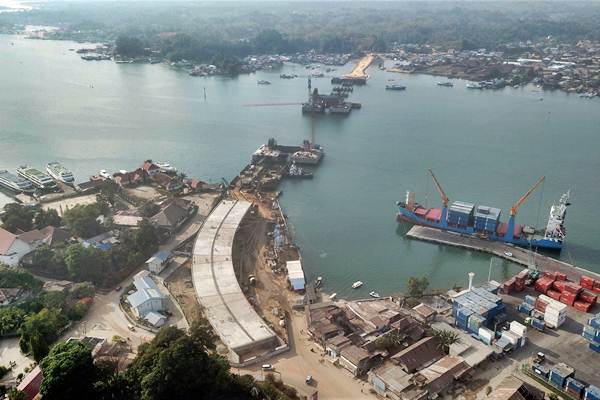  Proyek Pembangunan Jembatan Teluk Kendari Capai 60%