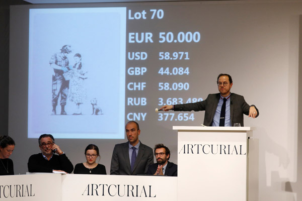  Lukisan Banksy Terjual di Lelang Artcurial Paris tanpa Kejutan