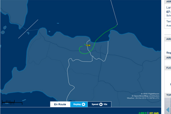  Posisi Lost Contact Lion Air JT 610 di Utara Pantai Tanjung Pakis