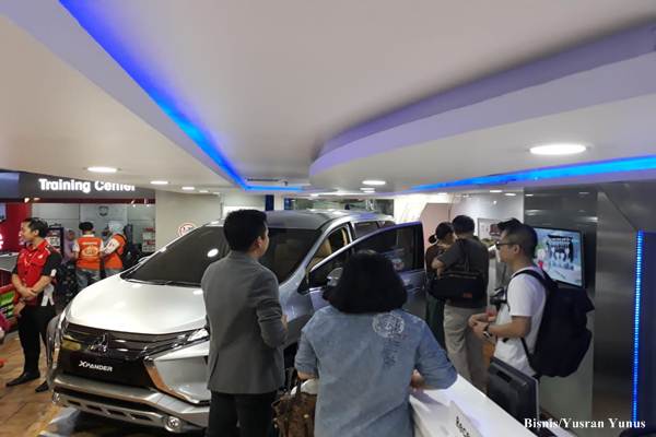 Mobil MPV terlaris di Tanah Air saat ini, Mitsubishi Xpander, dipajang di area wahana otomotif Mitsubishi Motors di KidZania Jakarta, Mal Pasific Place, Jakarta Selatan/Bisnis/Yusran Yunus