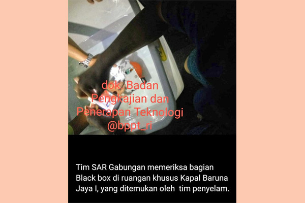  Black Box Lion Air JT 610 PK-LQP Diamankan di Ruang Khusus Kapal Baruna Jaya I