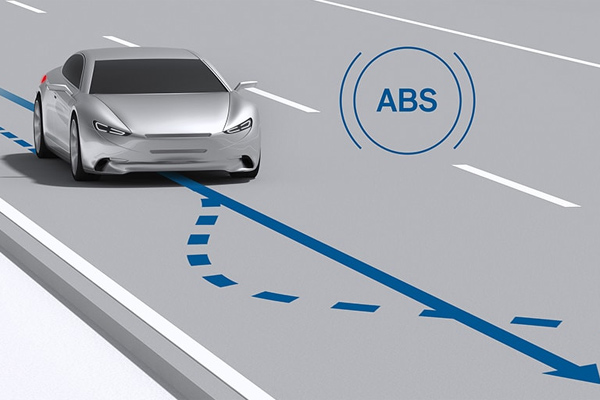 Fitur ABS membuat kendaraan tetap terkendali saat pengereman mendadak. /BOSCH