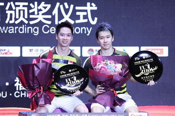  Kevin Sanjaya/Marcus Gideon Juara China Terbuka 2018