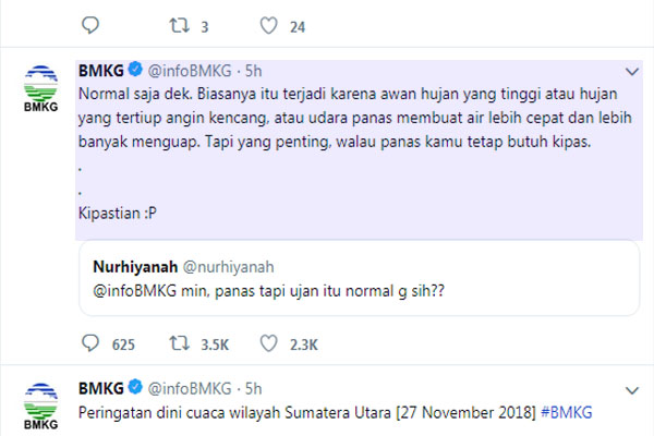  Warganet Tanya Fenomena Panas Saat Musim Hujan, Jawaban Ini BMKG Bikin Ngakak