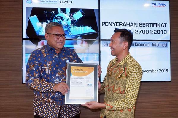  Surveyor Indonesia Raih Sertifikat ISO 27001