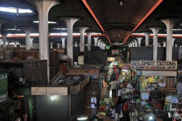 Pasar Johar, Semarang, sebelum terbakar./Antara