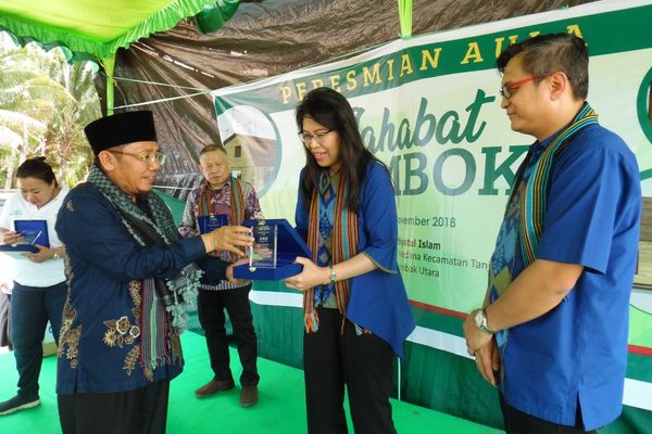  BCA Salurkan Bantuan Bangun Aula untuk Korban Gempa Lombok